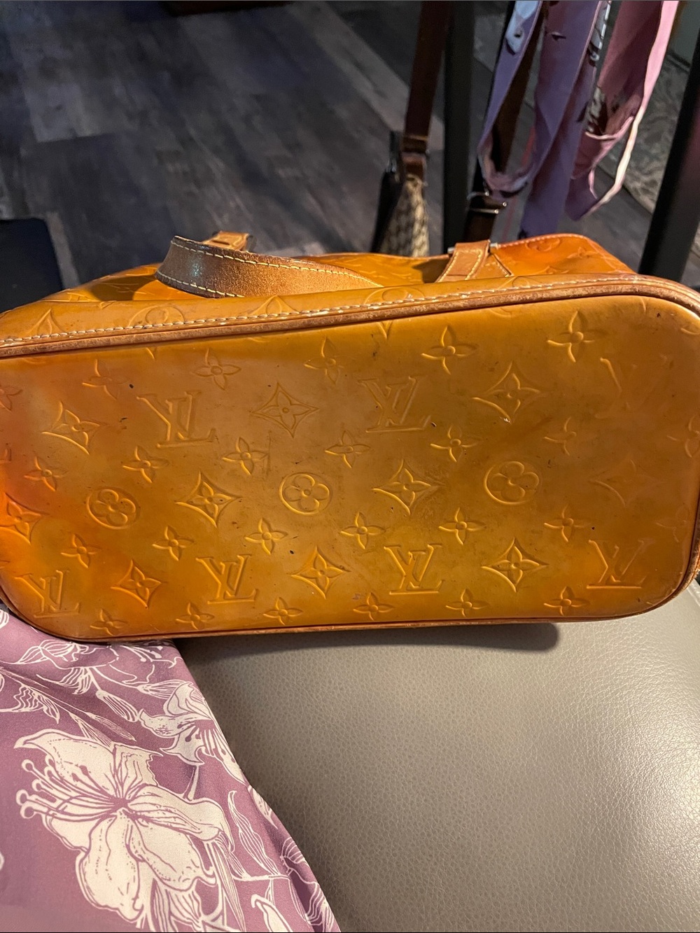 Louis Vuitton Beige Leather Interior with Embossed Logo